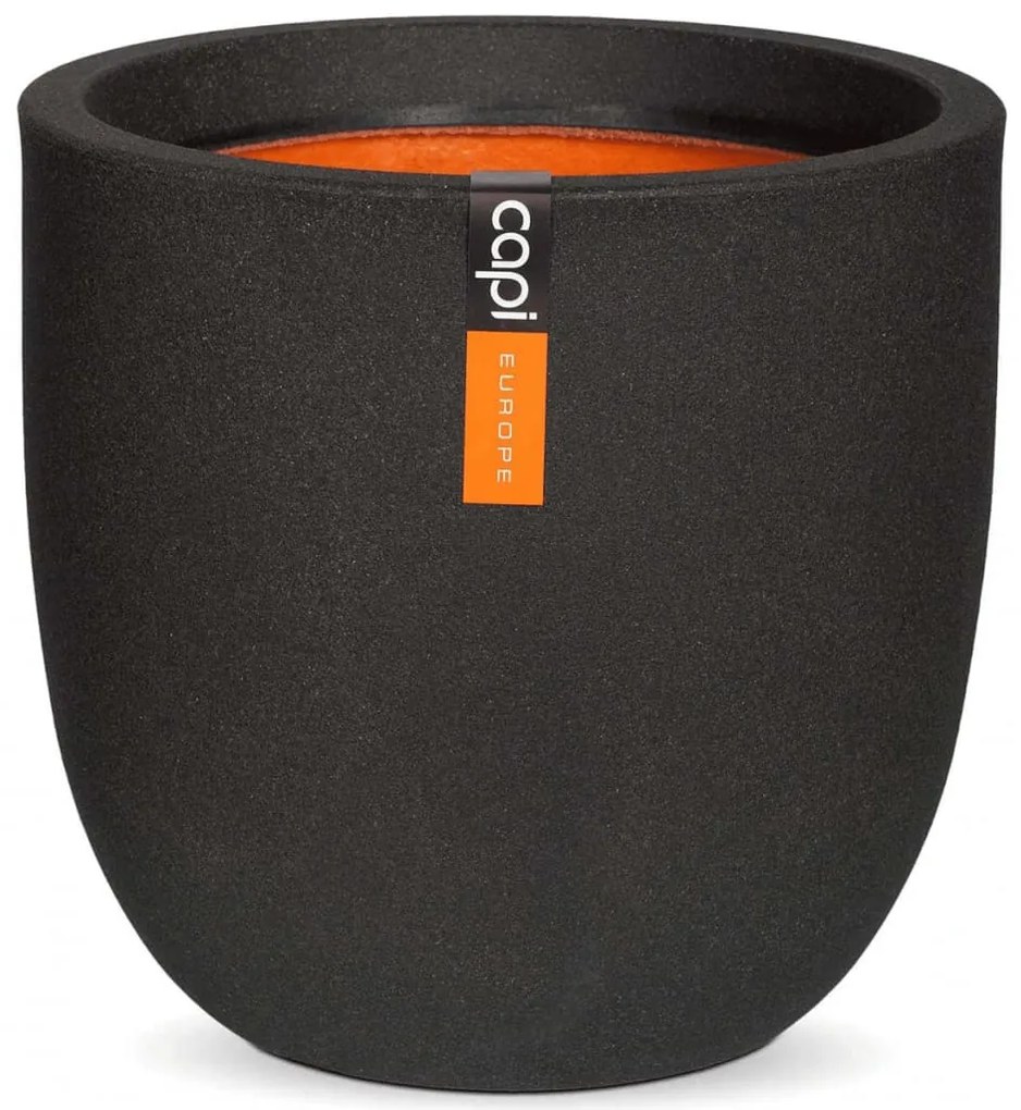 Capi Γλάστρα Οβάλ Urban Smooth Μαύρη 35 x 34 εκ. KBL932