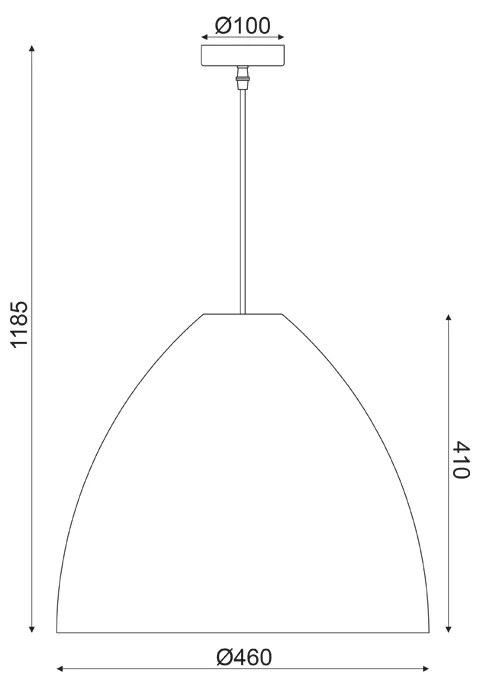 ΚΡΕΜΑΣΤΟ ΦΩΤΙΣΤΙΚΟ 1ΧΕ27 ΚΑΛΑΜΙ Φ45ΧH119CM OIA - ML1013021N