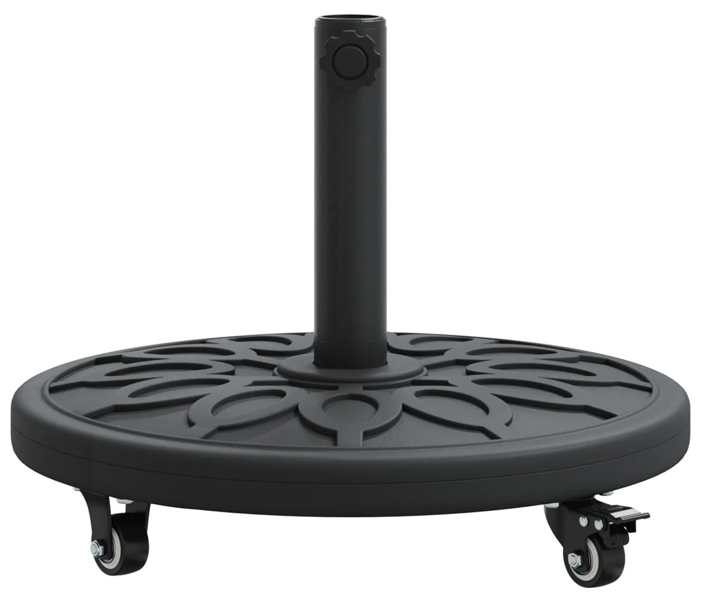 vidaXL Βάση Ομπρέλας με Ρόδες για Πόλους Ø38-48 mm 13 kg Στρογγυλή