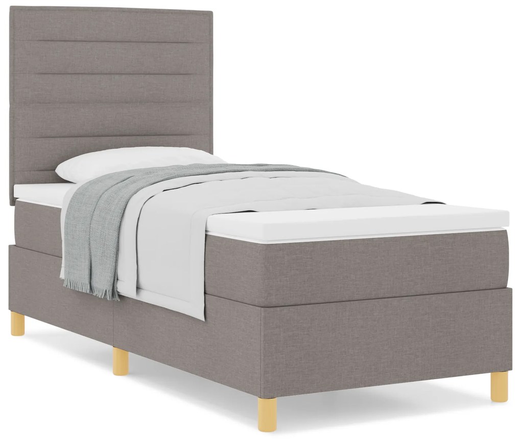 vidaXL Κρεβάτι Box Spring με Στρώμα Ταυπ 80x200 εκ Ύφασμα