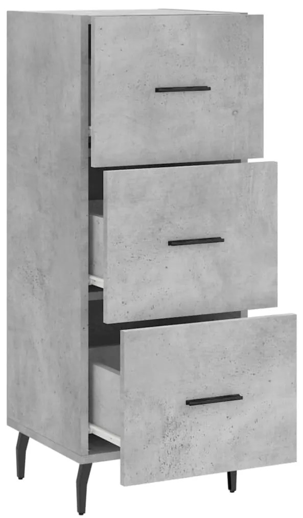 vidaXL Ντουλάπι Γκρι Σκυροδέματος 34,5x34x90 εκ. Επεξεργασμένο Ξύλο