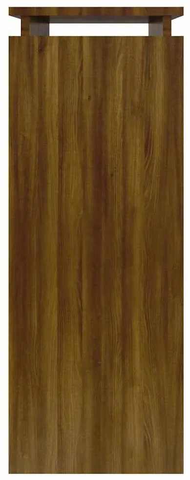 vidaXL Τραπέζι Κονσόλα Καφέ Δρυς 80 x 30 x 80 εκ. Επεξεργασμένο Ξύλο