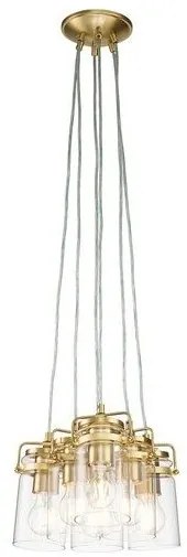 Κρεμαστό Φωτιστικό Οροφής 6xE27 Brinley Elstead Lighting-KL-BRINLEY6-BB-Ορείχαλκος KL-BRINLEY6-BB