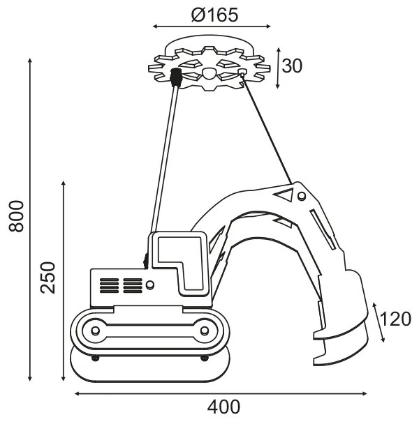 Παιδικό φωτιστικό οροφής   ΕΚΣΚΑΦΕΑΣ    ZM511P40Y Vroom  ACA