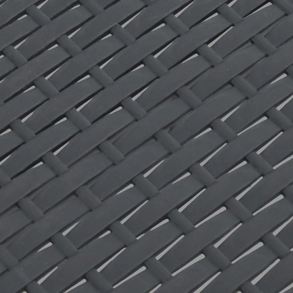 vidaXL Τραπέζι Κήπου Ανθρακί 58x58x41 εκ. από Ρατάν Πολυπροπυλενίου