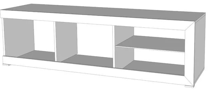 Έπιπλο Τηλεόρασης Remo Γκρί Concrete - Λευκή Λάκα 162x41x43 εκ. 162x41x43 εκ.