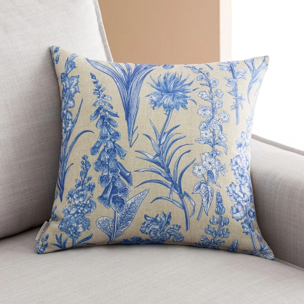 Μαξιλαροθήκη Διακοσμητική Melony 396 Beige-Blue Gofis Home 43X43 Cotton-Polyester
