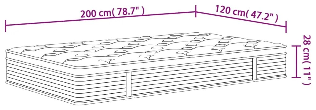 ΣΤΡΩΜΑ ΜΕ POCKET SPRINGS ΜΕΣΑΙΑ PLUS ΣΚΛΗΡΟΤΗΤΑ 120X200 ΕΚ. 372863