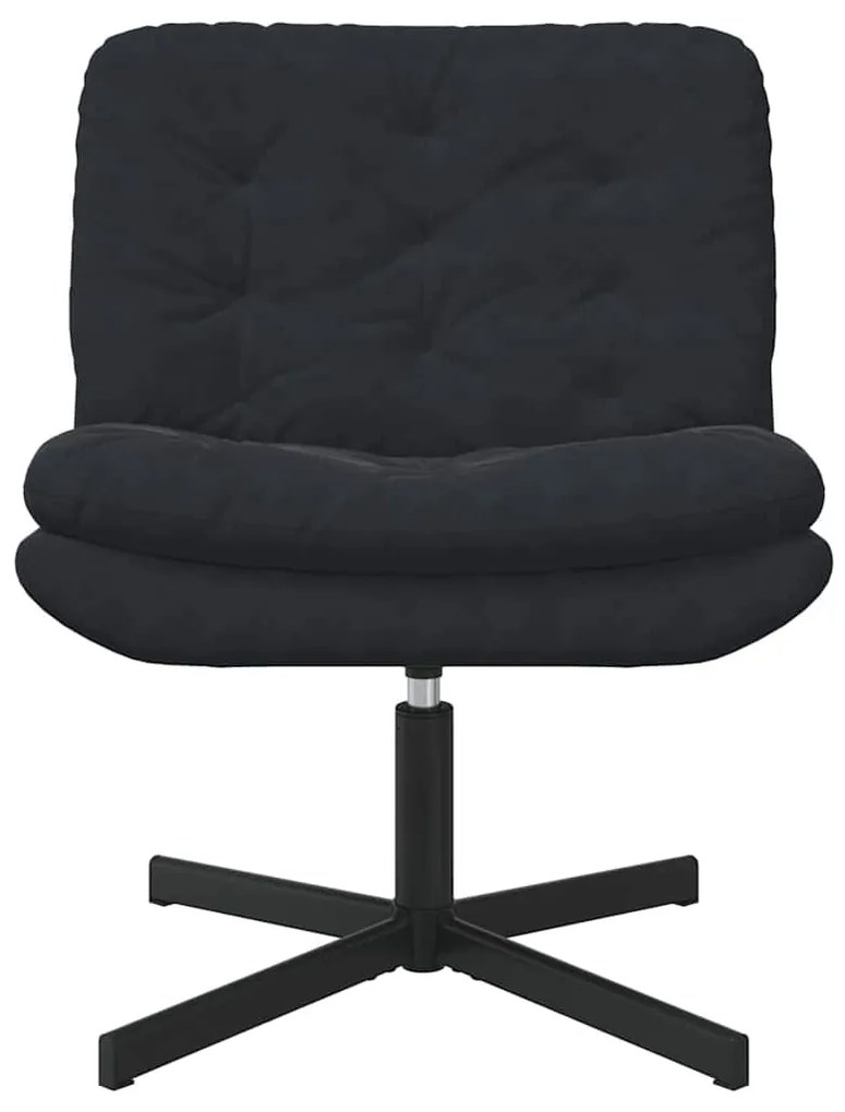 vidaXL Γυριστή Χαλαρωτική Καρέκλα Μαύρο 63 x 75 x 76 εκ Βελούδο