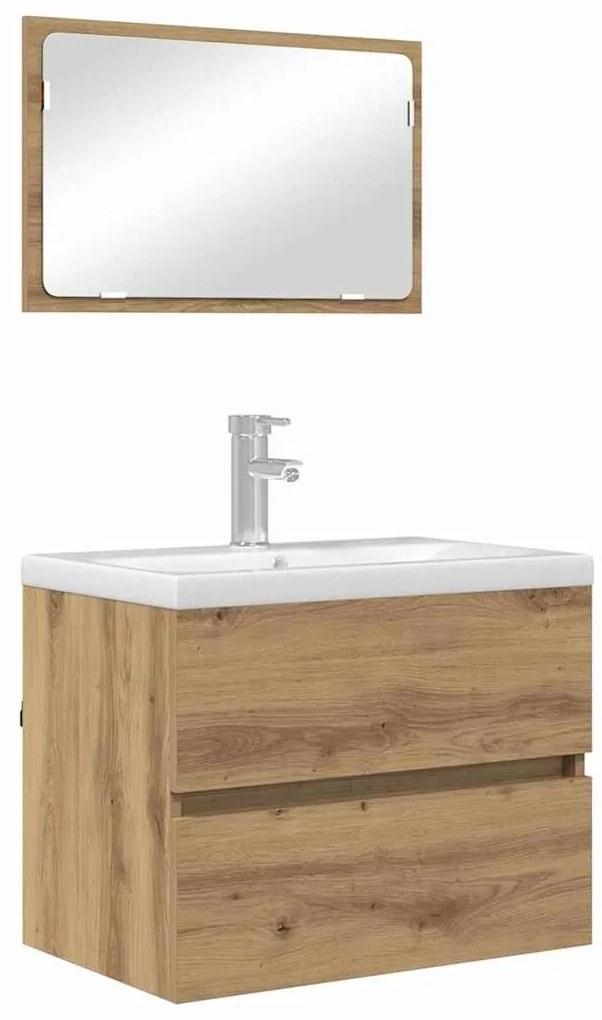 vidaXL Σετ Επίπλων Μπάνιου Επιτοίχιο 2 pcs Artisan Oak 57 x 37 x 45 εκ