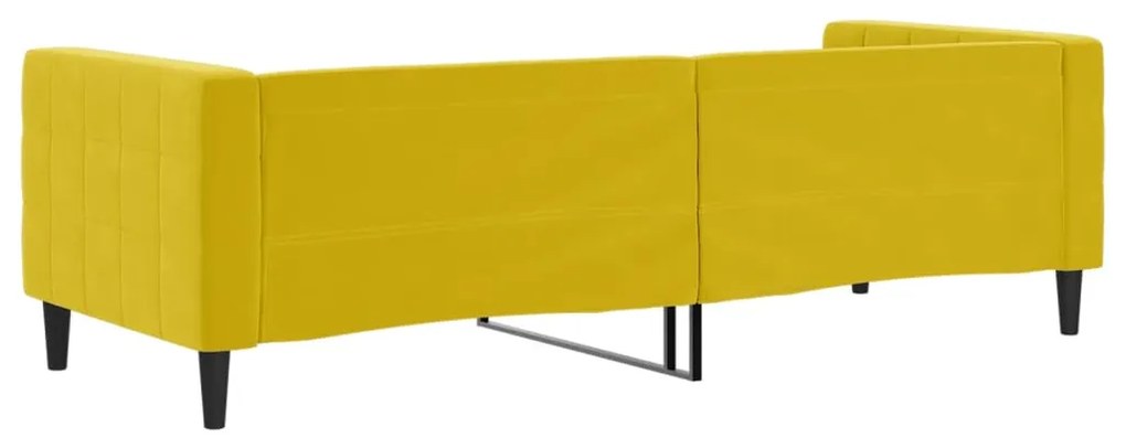 vidaXL Καναπές Κρεβάτι Κίτρινος 80 x 200 εκ. Βελούδινος