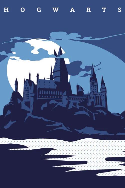 Εκτύπωση τέχνης Harry Potter - Hogwarts, (26.7 x 40 cm)