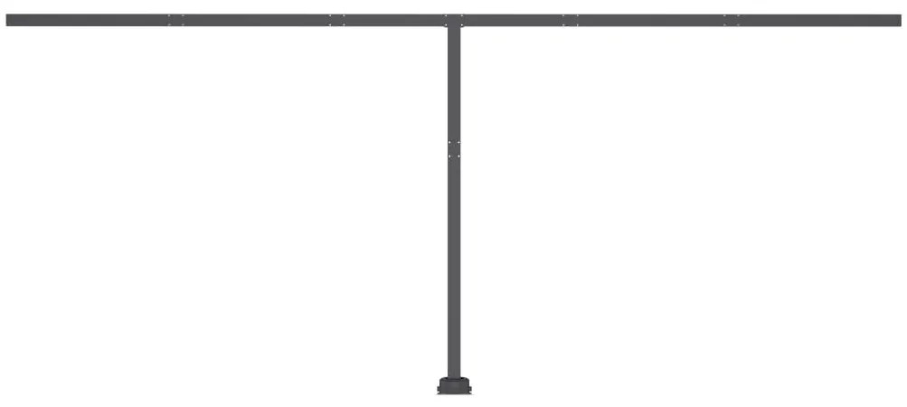 Τέντα Αυτόματη με LED &amp; Αισθ. Ανέμου Μπλε / Λευκό 500x350 εκ. 3069871