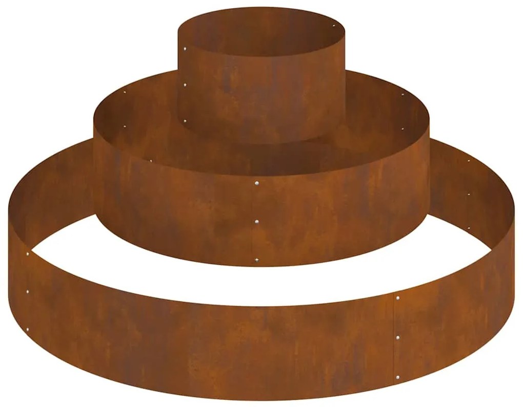 vidaXL Γλάστρα Κήπου Καφέ 120 x 120 x 20 εκ. Ατσάλι καιρό