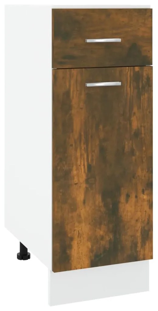 vidaXL Ντουλάπι με Συρτάρια "Lyon" Καπνιστή Δρυς 30x46x81,5 εκ. από Τεχνητό Ξύλο