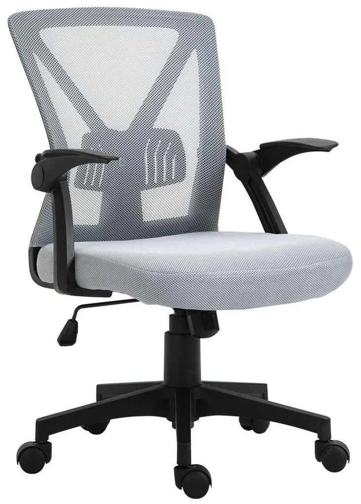 BF2130 Πολυθρόνα Γραφείου Ανακλινόμενα Μπράτσα - Mesh Γκρι 61x57x91/101cm