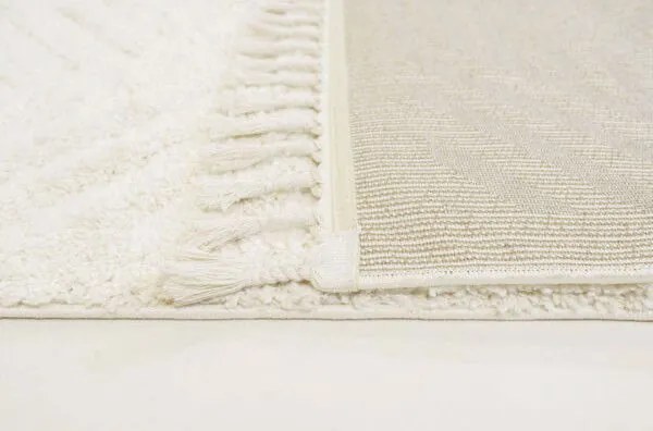 Χαλί ezzo Neve Shaggy E903A1A CREAM-80 x 150 εκ