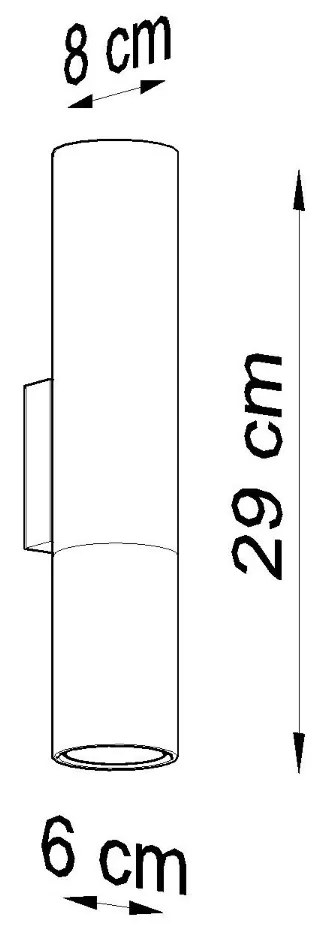 Sollux Φωτιστικό τοίχου Loopez 2,ατσάλι,2xGU10/40w,μαύρο,χρωμίου