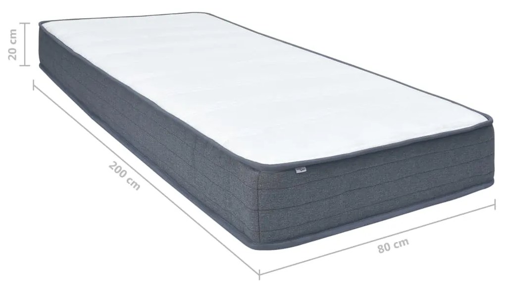 Στρώμα για Κρεβάτι Boxspring 200 x 80 x 20 εκ. - Λευκό