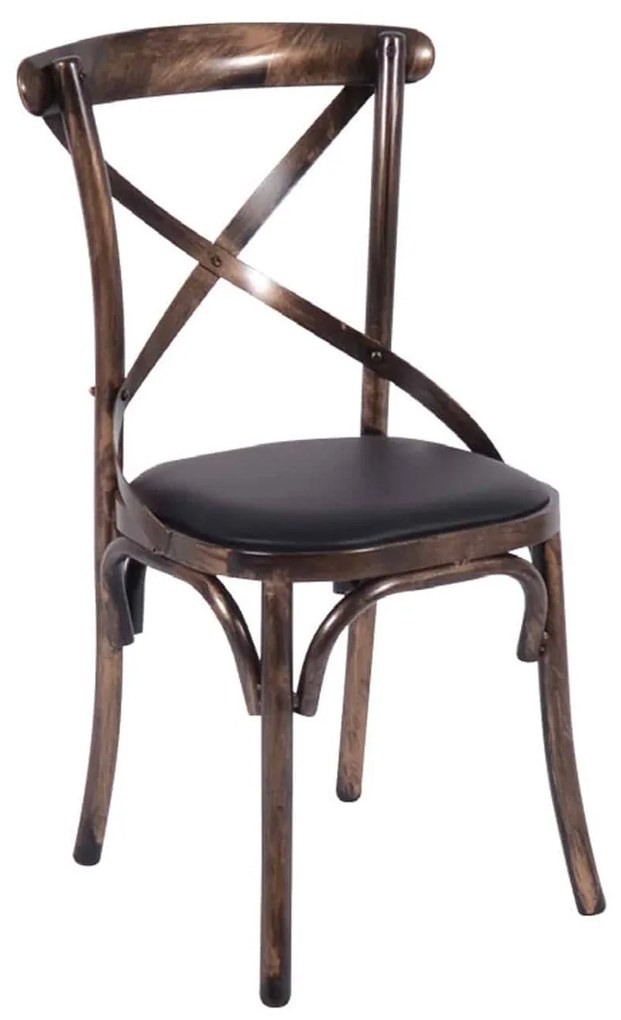 Καρέκλα Marlin Black Gold  Ε5147 45Χ42Χ90 cm