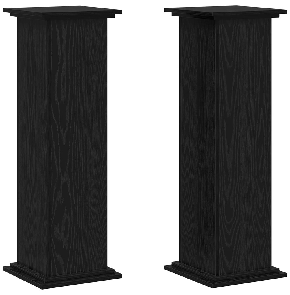 vidaXL Σταντ Φυτών Μαύρη Δρυς 33x33x100 εκ, Φτιαγμένο από Ξύλο