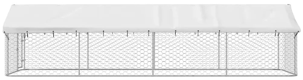 vidaXL Κλουβί Σκύλου Εξωτερικού Χώρου 600 x 200 x 150 εκ. με Στέγαστρο