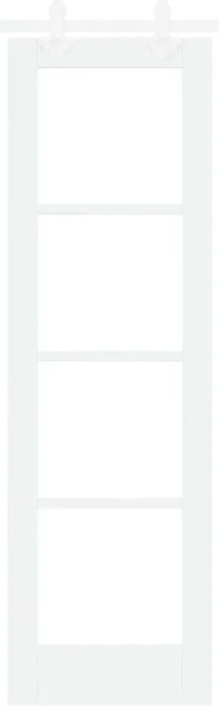 vidaXL Συρόμενη Πόρτα Λευκό 61 x 198.5 εκ. Ξύλο και μέταλλο