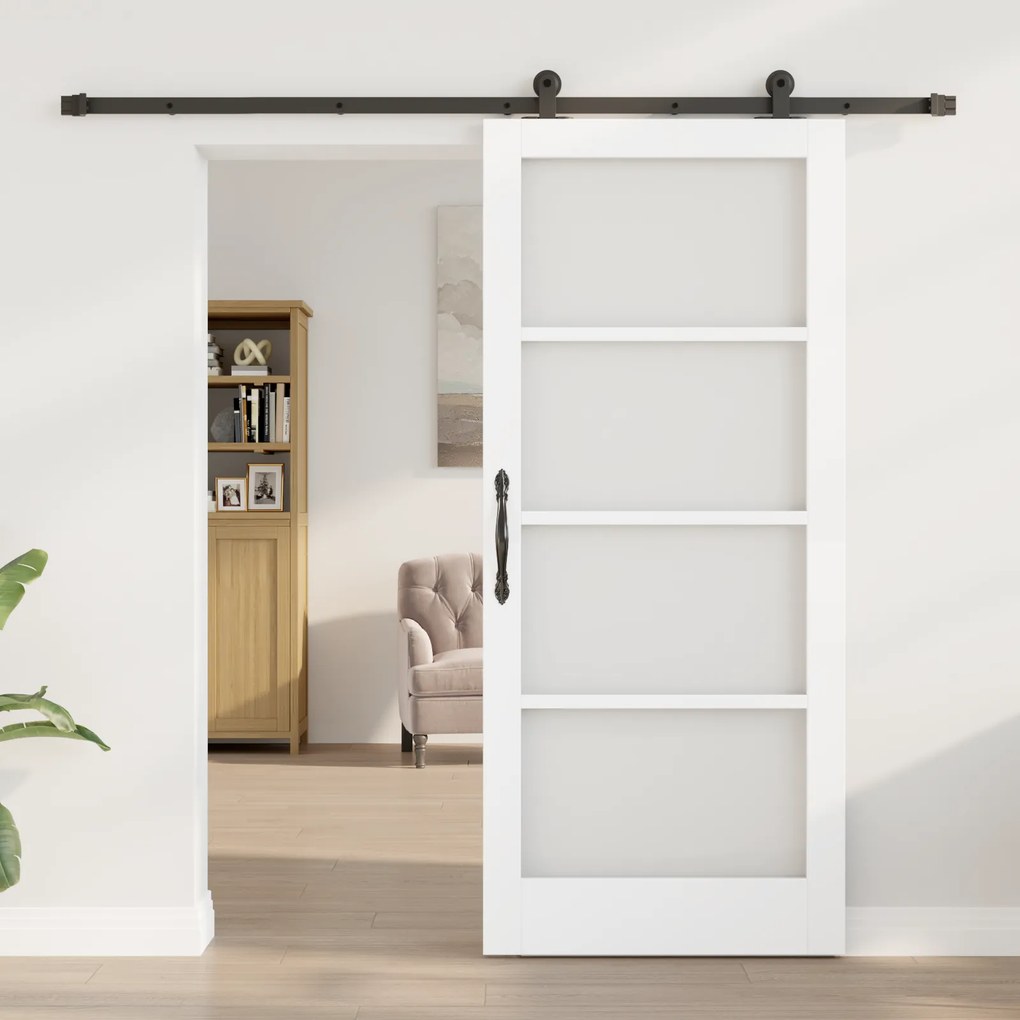 vidaXL Συρόμενη Πόρτα με Σετ Υλικών 'ORKDAL' Λευκή 86x198.5 εκ.