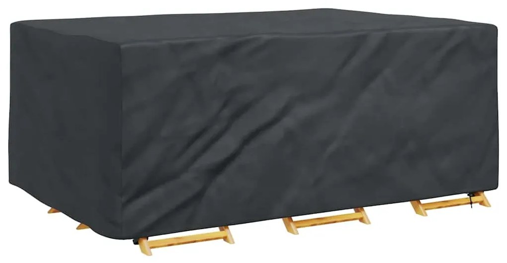 vidaXL Κάλυμμα επίπλων εξωτερικού χώρου Μαύρο 220 x 150 x 85 εκ. 600D