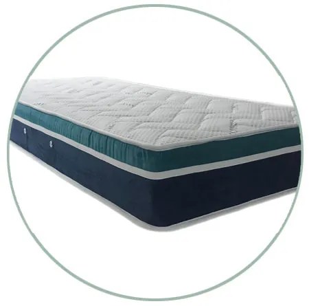 Achaia Strom Στρώμα Achaia Strom Cashmere Blue Rainbow υπέρδιπλο 180x190x22cm + Δώρο 2 μαξιλάρια AC-100.00.394