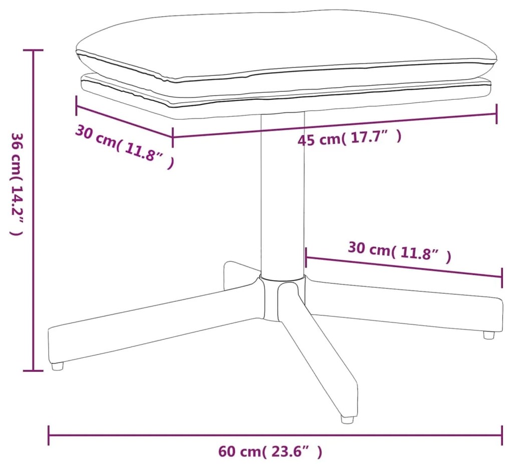 ΥΠΟΠΟΔΙΟ ΡΟΖ 60 X 60 X 39 ΕΚ. ΒΕΛΟΥΔΙΝΟ 341630