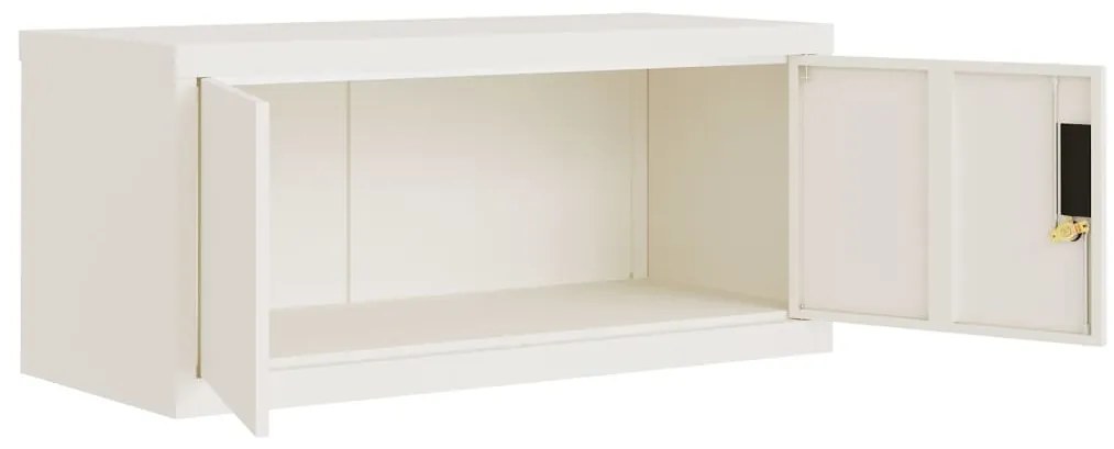 vidaXL Αρχειοθήκη Λευκή 90 x 40 x 180 εκ. Ατσάλινη