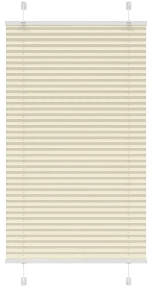 vidaXL Πλισέ περσίδα Κρέμα 80x150 cm Πλάτος υφάσματος 79,4 cm