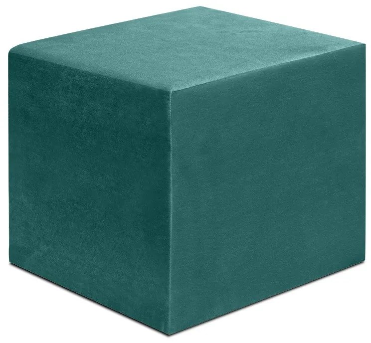 Megapap Σκαμπό April Βελούδινο Κυπαρρισί  40x40x40εκ.