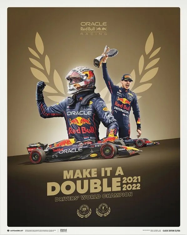 Εκτύπωση τέχνης Max Verstappen - Make It A Double - 2022 F1® World Drivers' Champion, Automobilist