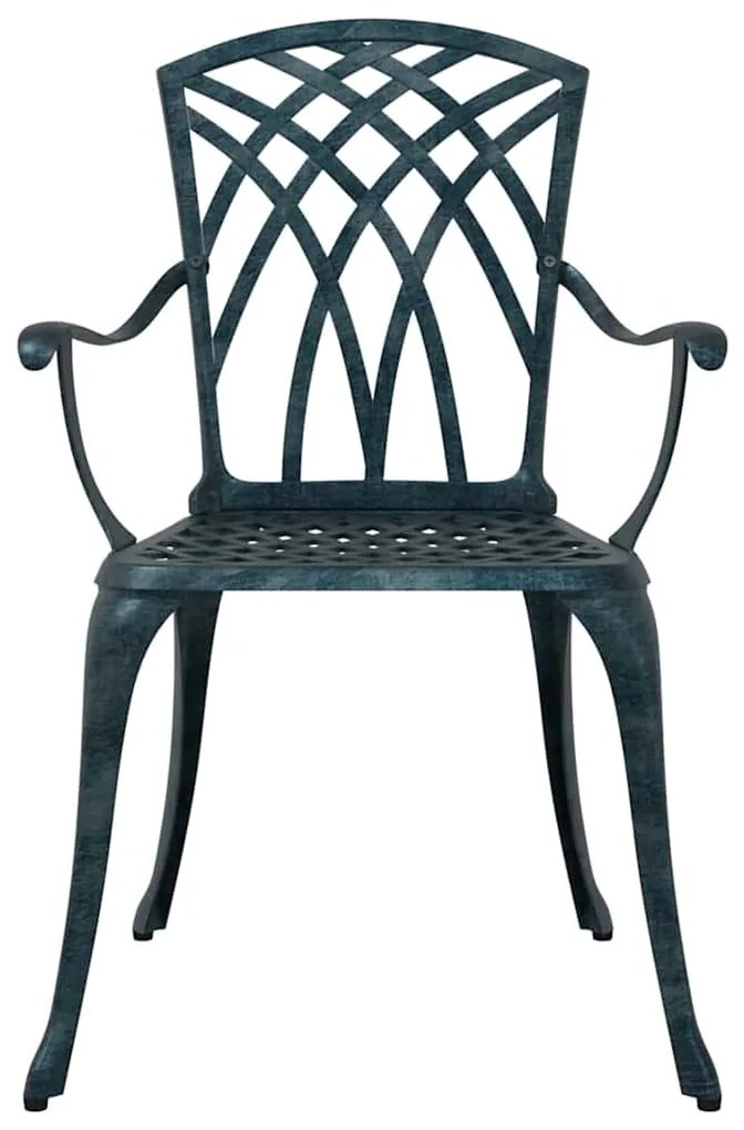 vidaXL Καρέκλα Κήπου 2 pcs Πράσινο 55 x 56.5 x 91εκ Αλουμίνιο