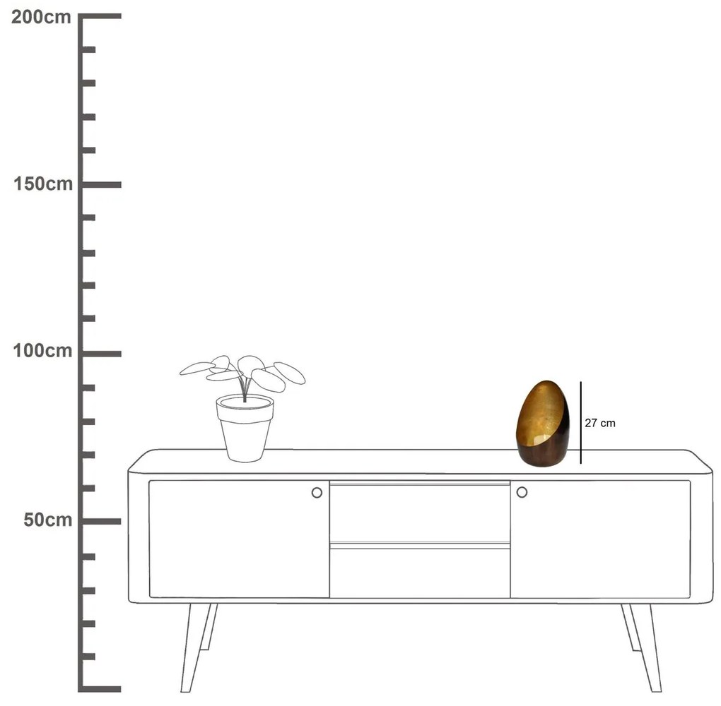 Κηροπήγιο Μπρονζέ Μέταλλο 17x17x27cm - 05153888 - 05153888