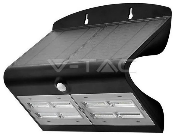 Ηλιακό Φωτιστικό LED 6.8W με Αισθητήρα Solar Wall Light Φως Ημέρας 4000K Μαύρο 8279 VTAC-8279-Μαύρο 8279