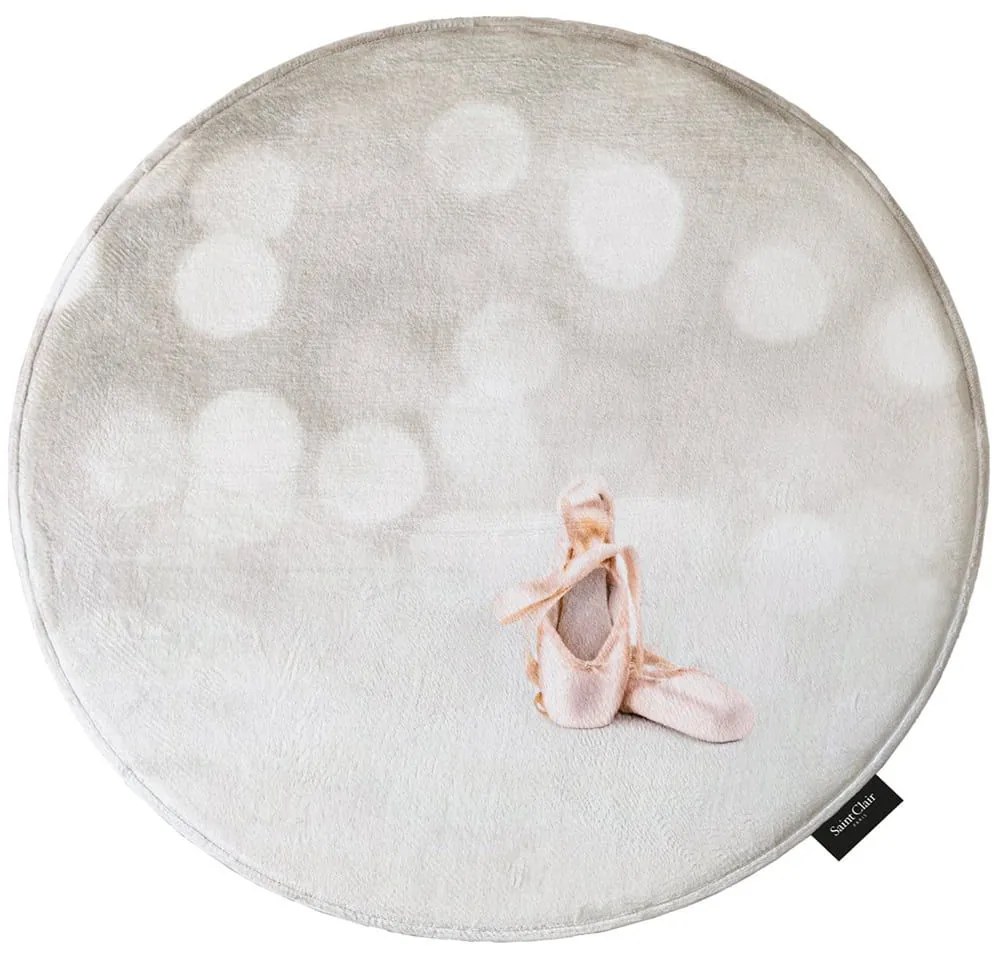 Χαλί Παιδικό Softy Ballet Round Light Grey Saint Clair 100X100cm Round