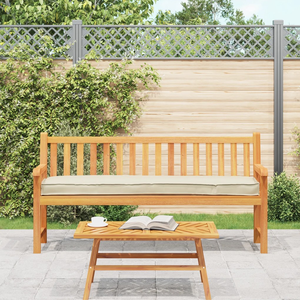 vidaXL Μαξιλάρι Παλέτας για Πάγκο Κρεμ 180x40x8 εκ. Ύφασμα Oxford