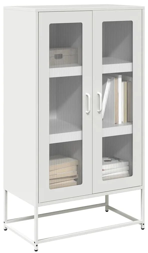 Highboard Λευκό 68x39x123 cm Ατσάλι