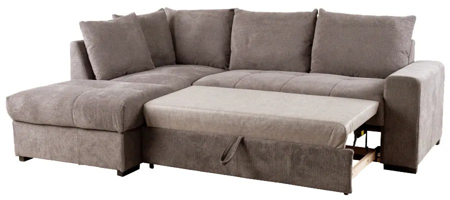 BILL ΚΑΝΑΠΕΣ ΚΡΕΒΑΤΙ ΓΩΝΙΑ ΑΡΙΣΤΕΡΗ TAUPE 241x173x94 - 70-0413