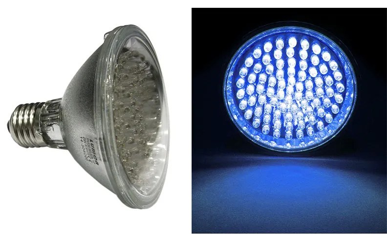 Adeleq Λάμπα Led Par30 E27 80Led 3.6W 230V 30° Μπλε 14-30804