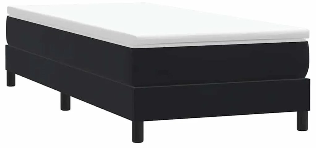 Box Spring Κρεβάτι χωρίς στρώμα Μαύρο 80x210 cm Βελούδινο - Μαύρο