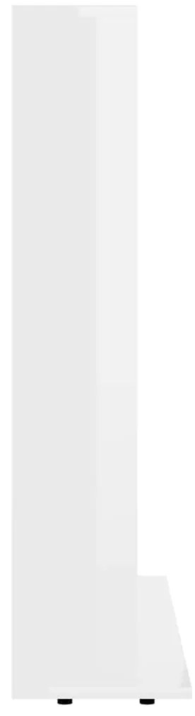 vidaXL Έπιπλο για CD Γυαλιστερό Λευκό 100 x 23 x 89,5 εκ. Επεξ. Ξύλο
