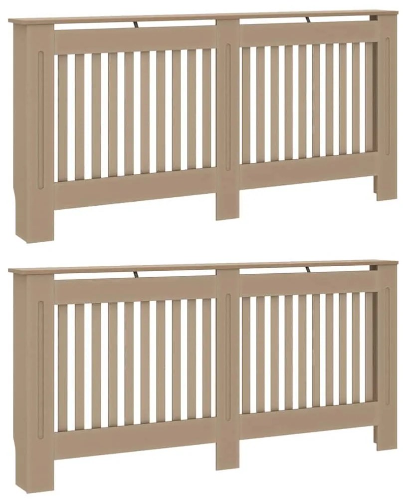 vidaXL Καπάκι Καλοριφέρ 2 pcs Καφέ 172 x 19 x 81.5 cm