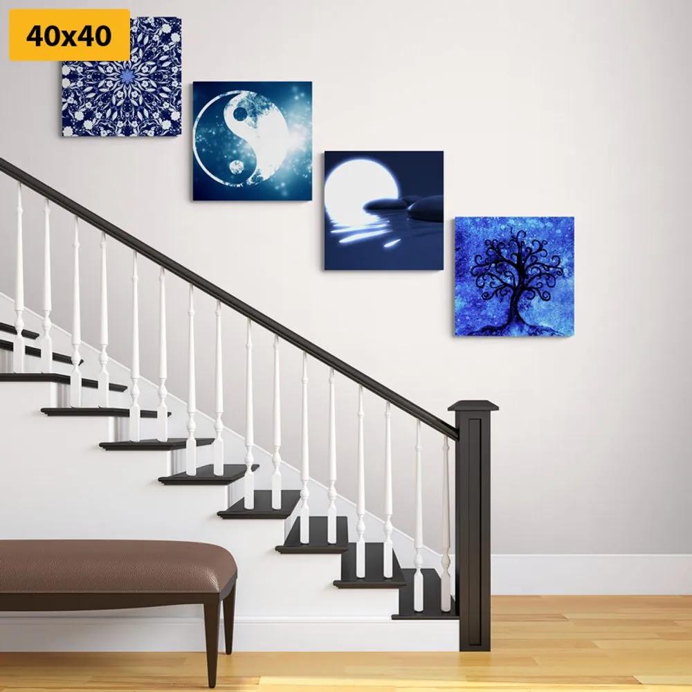 Σετ εικόνων Φενγκ Σούι σε μπλε σχέδιο - 4x 40x40