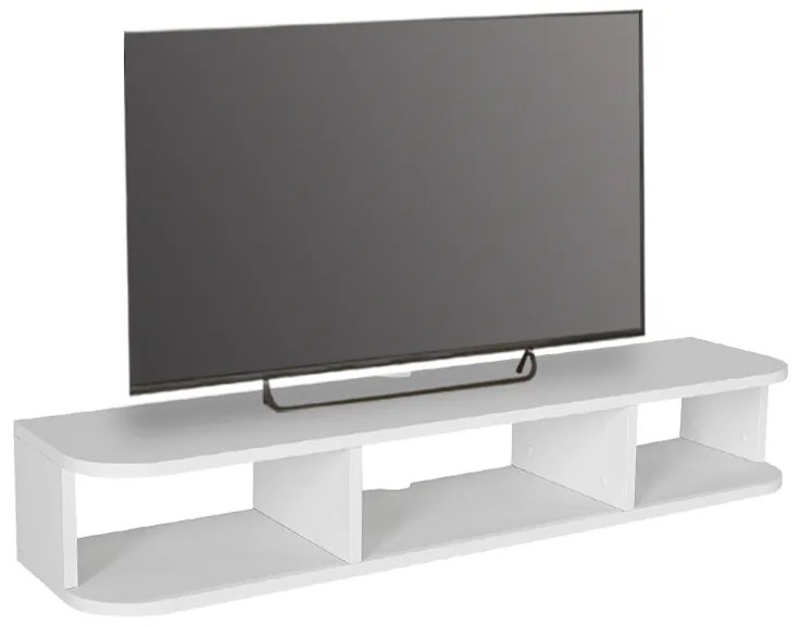 Έπιπλο τηλεόρασης επιτοίχιο Bask Megapap με LED χρώμα λευκό 120x29,6x19,2εκ. - GP042-0307,1