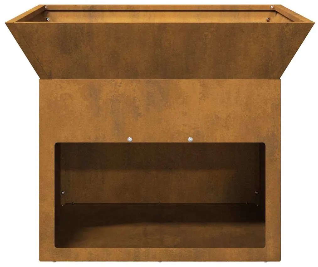 vidaXL Φωτιά Σκ rusty 50 x 50 x 40 cm Ατσάλι σκληρυθέν στον αέρα