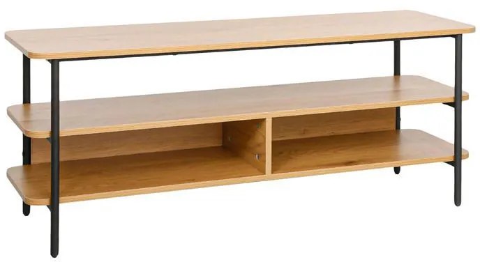 Έπιπλο Τηλεόρασης Μεταλλικό FL2504 Fylliana Black Oak χρώμα 120x36x50εκ 120x36x50 εκ.